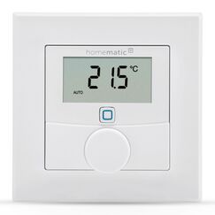 Homematic IP Wandthermostat mit Luftfeuchtigkeitssensor, Smart Home, digitales Thermostat Heizkörper/Fußbodenheizung mit App, Alexa, Google Home, Temperaturmessung, Energie sparen, 156669A0