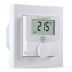 Homematic IP Wandthermostat mit Schaltausgang – für Markenschalter, Smart Home, digitales Thermostat Fußbodenheizung mit/ohne App, Alexa, Google Home, Temperaturmessung, Energie sparen, 150628A0