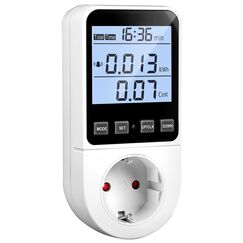 Stromz&auml;hler f&uuml;r Steckdose 8 Modi, Strommessger&auml;t Energiekostenmessger&auml;t Stromverbrauchsmesser Watt Messger&auml;t Kwh Z&auml;hler mit Nutzungszeit, Leistungsmesser mit Hintergrundbeleuchtung