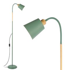 ANTEN Stehlampe | Höhenverstellbare Stehleuchte mit Schwanenhals & E27 Fassung, 159cm Leselampe für Wohnzimmer Schlafzimmer Arbeitszimmer, Modern in Salbeigrün (ohne Leuchtmittel)