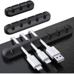 SOULWIT&reg; Kabelhalter Kabelclips, [3 St&uuml;ck] kabelmanagement Selbstklebend Kabel Organizer Vielzwecke Kabelf&uuml;hrung Set f&uuml;r Schreibtisch Computer PC, USB Ladekabel, ZuhauseB&uuml;ro