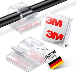 MYMIND&reg; Kabelhalter selbstklebend 50 St&uuml;ck Indoor & Outdoor &ndash; Kabelclips f&uuml;r Kabelmanagement &ndash; Kabelklemmen & Kabelorganisator f&uuml;r Schreibtisch &ndash; Kabelbefestigung f&uuml;r Lichterkette