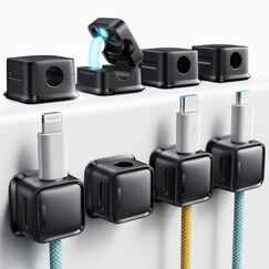 smofish Kabelhalter Kabelclips Kabel Management, 8 Pack Magnetische Schreibtisch Kabel Organizer, Stark Haftende Draht Ladeger&auml;t Halter f&uuml;r Nachttisch, K&uuml;chenger&auml;te