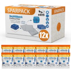 BigDean 12x 400g Luftentfeuchter Nachf&uuml;llpack Feuchtigkeitskiller Feuchtigkeits-Stopper Nachf&uuml;ll-Beutel Granulat - Universelle Ersatzbeutel passen auch f&uuml;r Ultra Fresh Luftentfeuchter
