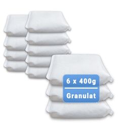 Vanorell 6 x 400 Gramm (2E) Luftentfeuchter Nachf&uuml;llpack Vliesbeutel XXL Box Granulat Nachf&uuml;llen Raumentfeuchter (neutraler Duft)