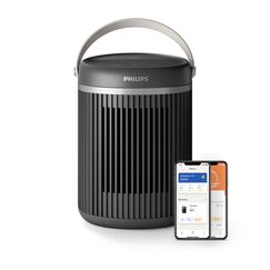 Philips 3000 Series Energy Efficient Connected Fan Heater 2000W, bis zu 50% Energieeinsparung mit Eco AI, leise 24 db(A), 5 Sicherheitsfunktionen, 45&deg;-Oszillation, dunkelgrau (CX3120/01)