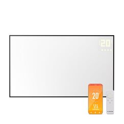 Klarstein Infrarotheizung mit Thermostat, 600W Elektroheizung, Smart Home Infrarotheizung zur Wandmontage, IR mit App-Steuerung & Erkennung Offener Fenster, Effizienter Feuchtraum Heizk&ouml;rper CO2-Frei