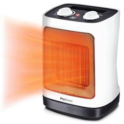 Pro Breeze 2000W Mini Keramik Heizl&uuml;fter energiesparend mit automatischer Oszillation, Zwei Leistungsstufen, Kleine Elektroheizung leise f&uuml;r Wohnzimmer, B&uuml;ro, Terasse - Wei&szlig;
