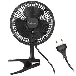 Pro Breeze Mini Ventilator mit Clip, 20 cm Durchmesser, 2 Geschwindigkeitsstufen, stabiler Clip - Ventilator leise, ideal als Tischventilator am Schreibtisch, f&uuml;r Growbox, Zuhause im Schlafzimmer