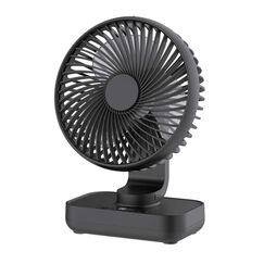 Joneytech Tischventilator Leise Automatisch Oszillierend, 4000mAh Akku USB Klein Tragbarer 4 Geschwindigkeiten LED-Digitalanzeige für den Schreibtisch, Zuhause, Picknicks und Büro- 12V mini ventilator