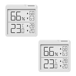 2 Stück - OPPERD Hygrometer Raumthermometer - Kleiner Digitaler Luftfeuchtigkeitsmesser mit Max/Min-Funktion Thermometer innen, Präziser Feuchtigkeitsmesser für Schlafzimmer, Kinderzimmer, Wohnzimmer