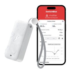 SwitchBot IP65 Hygrometer Thermometer Innen Au&szlig;en, Bluetooth Thermometer con Taupunkt/VPD/Absolute Feuchtigkeitssensor, Au&szlig;enthermometer, Datenspeicherung f&uuml;r Gew&auml;chshaus Weinkeller