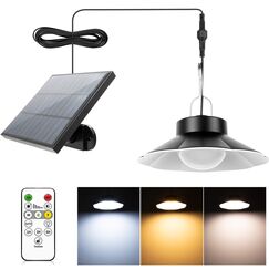 AGOTD Solar H&auml;ngelampe, Solarlampen f&uuml;r Au&szlig;en H&auml;ngend mit Fernbedienung, 920LM 3 Farbtemperatur Solar Lampe Outdoor IP65 Wasserdichte Solar H&auml;ngelampen f&uuml;r Garten Terrasse Balkon Pavillon