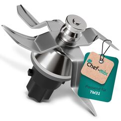 Chef-Mix Messer Ersatz für Vоrwerk Thermоmix Messer TM31 - Ersatzmesser aus Edelstahl inkl Dichtung - Zubеhör für TM31 Küchenmaschine