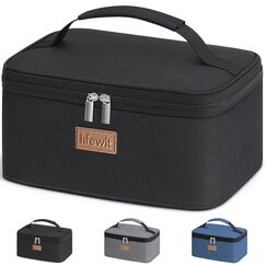Lifewit K&uuml;hltasche Klein Isolierte f&uuml;r M&auml;nner Frauen, Faltbar Lunchbox Lunchtasche Isoliertasche Tragbare K&uuml;hlbox f&uuml;r Herren Damen f&uuml;r Picknicks Arbeit, Schwarz 6L