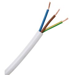 Kopp 151610846 Schlauchleitung H03 VV-F, 3 x 0.75 mm&sup2;, 10 m, wei&szlig;