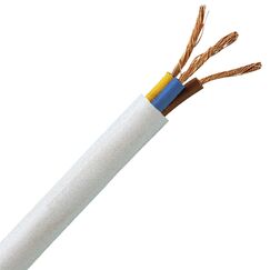 Kopp 151705847 Schlauchleitung H05 VV-F 3G, 1 mm&sup2;, 5 m, wei&szlig;