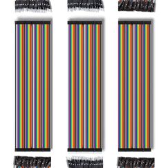 AZDelivery Jumper Wire Kabel 3 x 40 STK. je 20 cm M2M/ F2M / F2F kompatibel mit Arduino und Raspberry Pi Breadboard inklusive E-Book!