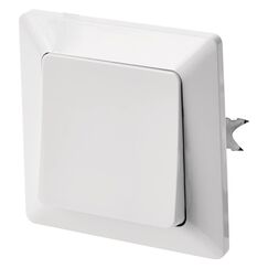 EMOS Wechselschalter in Weiss (Glanz), Lichtschalter mit einer Wippe, 250 V~/10 AX, Kunststoff, ohne Unterputzdose, Schutzklasse IP20 f&uuml;r Innen, 8 x 8 x 5 cm