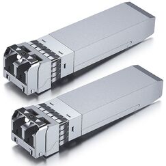 10Gtek 2-Stück 10Gb SFP+ SR Multimode Modul, 10GBase-SR LC Transceiver Kompatibel für Cisco SFP-10G-SR, Meraki, Mikrotik, Ubiquiti UniFi, Netgear, Zyxel, D-Link, TP-Link, Open Switch