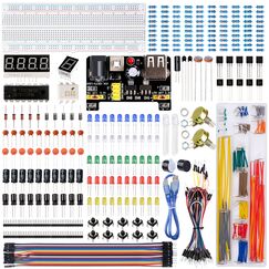 Miuzei Starter Kit Breadboard Set Kompatibel mit Arduino Einschlie&szlig;lich Stromversorgungsmodul Jumper Kabel Widerstand Sortiment Steckbrett Led Dioden Set f&uuml;r Anf&auml;nger Elektronik Bausa