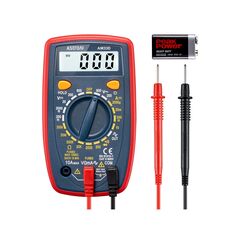 AstroAI Digital Multimeter voltmeter strommessgerät Tester Messung von AC/DC Spannung, DC Strom, Widerstand, Diode, Kontinuität Messinstrument mit großes LCD-Anzeige und Hintergrundbeleuchtung,Blau