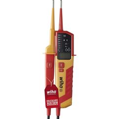Wiha Spannungs- und Durchgangspr&uuml;fer 0,5 - 1.000 V AC, CAT IV inkl. 2x AAA-Batterien I Photovoltaik-tauglich I LED-Anzeige (45217)