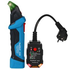 PeakTech P 3432 Sicherungsfinder, Ortungsger&auml;t f&uuml;r Stromkreise, Spannungspr&uuml;fer ber&uuml;hrungslos mit Steckdosentester f&uuml;r 230V Schuko - NCV Phasenpr&uuml;fer/Leitungssuchger&auml;t/Strompr&uuml;fer