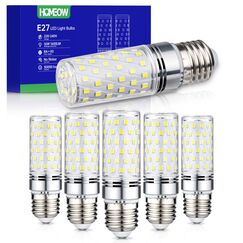 HOMEOW E27 LED Kaltweiss 6000K, Extra Hell 16W 1600LM Gl&uuml;hbirne, Ersetzt 150W Leuchtmittel, Maiskolben LED E27 Energiespar Lampe, Nicht Dimmbar, AC 220-240V, 6er Set