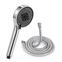 Netinpeater Universal Duschkopf, Duschbrause mit Schlauch 2M, Sparduschkopf Regendusche Energiespar Druckerh&ouml;hend, Duschbrause Set mit 5 Strahlarten, (Mit Schlauch 2M)