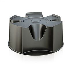 Grace nnvg Standfuß für Regentonne in Schwarz, UV-beständiges Polypropylen, Rund, 46,5 cm Durchmesser, 22 cm Höhe, für 210L, 270L, 300L, 310L, 360L Regentonnen