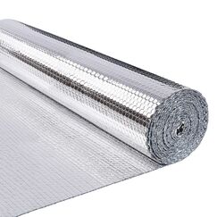 VOUNOT Isolierfolie D&auml;mmfolie 10m x 122cm x 3mm, Doppelte Alu-Luftpolsterfolie Heizk&ouml;rper Reflexionsfolie Thermofolie