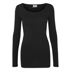 VERO MODA Damen Vmmaxi My Soft Long U-Neck Noos Langarmshirt, Schwarz, XXL EU