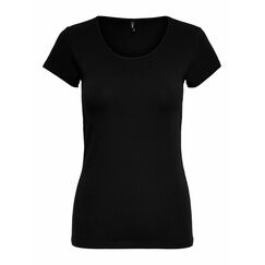 ONLY Damen Onllive Love S/S O-Neck Top JRS Blouse, Schwarz, M EU