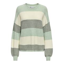 ONLY Damen Onlatia L/S Stripe Pullover KNT Noos Sweater, Silt Green,M