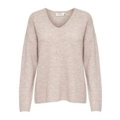 ONLY Damen ONLCAMILLA V-Neck L/S Strickpullover KNT 15204588, Pumice Stonedetail:Melange,M