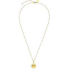 Purelei Sun Kette Damen (Gold) – Halskette Damen aus langlebigem Edelstahl – Wasserfeste Kette mit Anhänger – 50-55 cm Länge verstellbar – Halskette für deinen individuellen Look