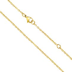 Goldkette Damen Ohne Anhänger 925 Silber Gold Ankerkette Kette Gold Halskette Wasserfest Sterlingsilber Vergoldet Antioxidation Breite 1,4mm Goldkette 40cm 45cm 50cm 55cm dünne Feine Glod kette Lang