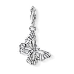 THOMAS SABO Damen Charm-Anhänger Schmetterling Charm Club 925 Sterling Silber 1038-001-12