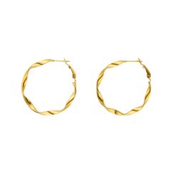 Purelei Ke Kai Ohrringe (Gold) – Damenohrringe aus langlebigem Edelstahl (14K vergoldet) – Wasserfeste Ohrringe Damen – 4,2 cm Durchmesser – Modeschmuck für deinen individuellen Look