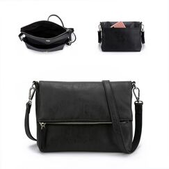 Gladdon Umhängetasche damen,Schultertasche mit Reißverschluss, Crossbody Tasche, Leder Handtasche Klein, Daypack…