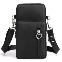DuoLmi Umhängetasche Damen Klein, Crossbody Tasche für Damen, Nylon Handy Mini-Tasche Kleine Schultertasche Multifunktionale Handytasche, Handytasche zum Umhängen Damen