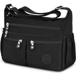 TEUEN Crossbody Bag Damen Große Kapazität Wasserdicht Nylon Umhängetasche Damen Mittelgroß, Casual Handtasche & Leichte Schultertasche Gross Messenger Bag mit Vielen Fächern