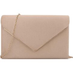 BBjinronjy Clutch Für Hochzeit Kettentasche,handtaschen damen klein,elegant Samt Umschlag Crossbody Klassisch Clutch Tasche Abendtasche Hochzeit (Beige)