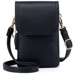 Roulens kleine Handy Umhängetasche Damen, Handytasche mit Geldbörse zum Umhängen, PU Leder Tasche damen für Frauen Designer, verstellbarer Riemen und Schlüsselanhänger