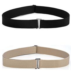 BLMHTWO 2 Stück GüRtel Ohne Schnalle, Elastischer Gürtel Damen Unsichtbar Elastischer Gürtel Unsichtbarer Gürtel Damen Verstellbare Elastische GüRtel für Jeans Kleider Abendkleider