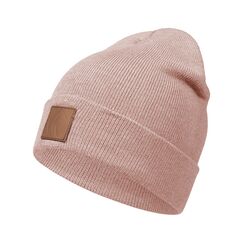 Occulto Leatherpatch Winter Mütze Beanie Rosé