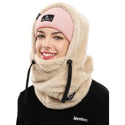 Shy Velvet Plüsch Sturmhaube Mütze Winter Thermo Skimaske Wolle Balaclava für Radfahren, Snowboarden, Skifahren, Motorradfahren Winddicht Gesichtshaube für Herren/Damen