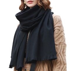 RIIQIICHY Damen Schal Winter Schwarz Pashmina Stola Festlich Herbst xxl schals Tücher für Abendkleider Frauen Hochzeit schultertuch Frühling