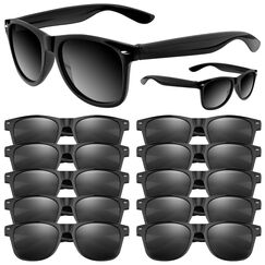 ASTARON Retro Vintage Sonnenbrille Bulk, 12 Pack polarisiert Günstige Neon Sonnenbrillen Bulk für Frauen und Männer (Schwarz)